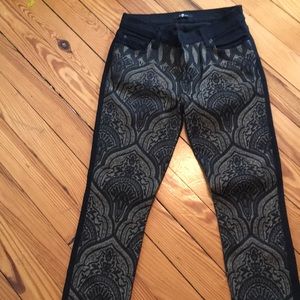 Black and gold jeans